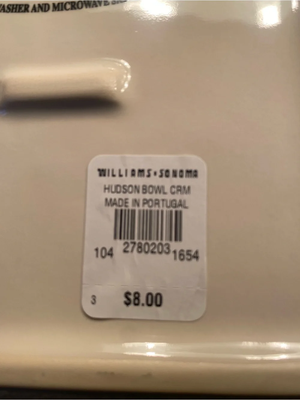 Williams Sonoma Cream Square Ceramic Bowls - Set of 4